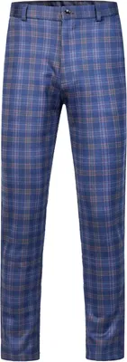Produktbild von Herren Chino Stoffhose Kariert Elegant Bequem Blau W30