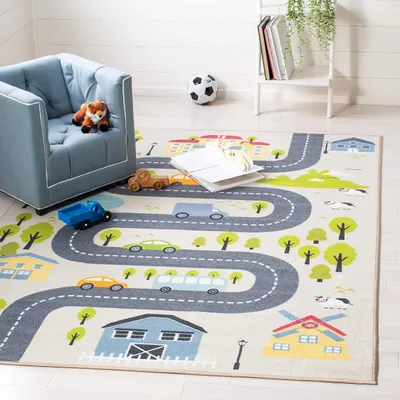 Immagine prodotto di Tappeto per bambini SAFAVIEH, adatto per soggiorno, sala da pranzo e camera da letto - lavabile in lavatrice