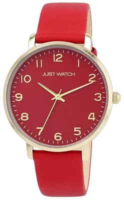 Produktbild von Damenuhr Quarz mit Lederarmband, 5 ATM, 41 mm Gehäuse, arabische Ziffern im minimalistischen Design