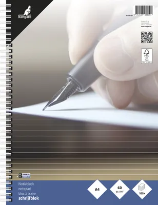 Immagine prodotto di kangaro K-5504-SP kangaro Collegeblock, ungelocht, DIN A4, liniert, 100 Blatt