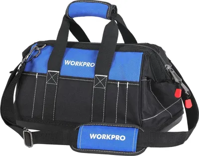 Obrázek produktu pro WORKPRO Elektrikářská brašna na nářadí Vodotěsná 40CM 600D Polyester Black Blue