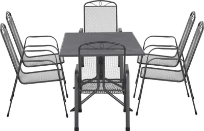 Produktbild von Siena Garden Gartenmöbel-Set Elda 7-teilig, aus Streckmetall in anthrazit