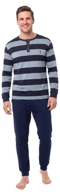 Produktbild von Kisses&Love Herren-Baumwollpyjama mit langen Ärmeln KLP4