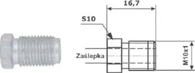 Zdjęcie produktu dla Końcówka Przewodu Hamulcowy Zaślepka M10X1