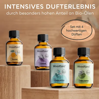 Produktbild von Woodfjord Saunaaufguss Set Saunaaufguss  Set 4 Verschiedene Düfte