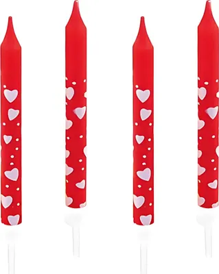 Immagine prodotto di 10 candele Lovely Moments rosse, 7,5 cm