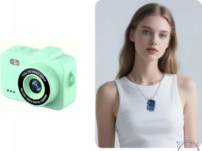 Image de XREC X8 Mini Caméra Numérique 12MP Vidéo 1080P LCD Pendentif 0.96" / X8 VERT MINT