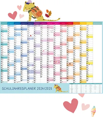 Obrázek produktu pro Školní plánovací plakát 2024/2025 100 x 70 cm