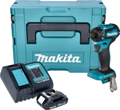 Immagine prodotto di Makita DDF 083 SY1J Trapano avvitatore a batteria 18 V 40 Nm 1/4'' brushless + 1x batteria ricaricabile 1,5 Ah + caricabatterie + Makpac