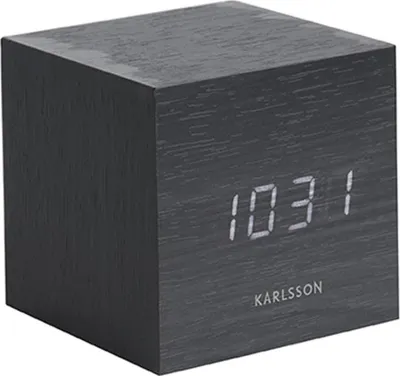 Produktbild von Karlsson - Wecker Mini Cube - Schwarz - 8x8x8cm