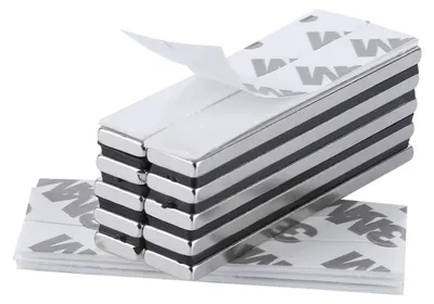 Immagine prodotto di Magneti al neodimio rettangolari, con elevata forza adesiva, dimensioni 60 x 10 x 3 mm, confezione da 10 pezzi, ideali per l'ufficio e il fai-da-te