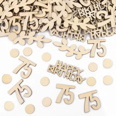 Produktbild von Holzkonfetti zum 75. Geburtstag – 100 Stück