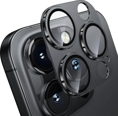 Produktbild von iPhone 16 Pro Max/16 Pro Kamera Matte Schutzfolie 9H Härte Schwarz
