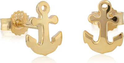 Produktbild von Paar Ohrstecker Anker 333 Gelb Gold 8 Karat 9x6mm poliert Ohrringe Ohrschmuck