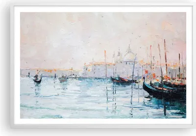 Produktbild von Gerahmtes Poster - Weißer Rahmen - Venedig Basilika - 91,5x61 cm - Wand Bild - Wanddeko - Wandbilder - Kunstposter - Wandposter - Bilderrahmen - Bilder - Kunstdruck - Wandbild - P2WAA91x61-3662