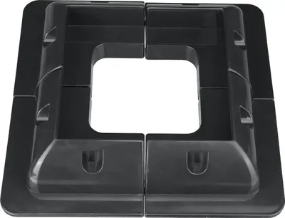 Productafbeelding van 4 stuks hoekbeugel voor zonnepanelen, met kabelinvoer, voor campers, caravans, boten en andere voertuigen met een plat dak - zwart