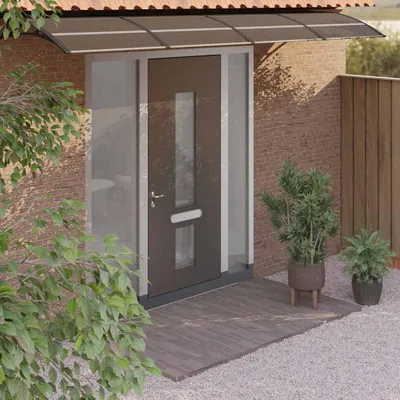 Produktbild von vidaXL Türvordach Schwarz 350x75 cm Polycarbonat