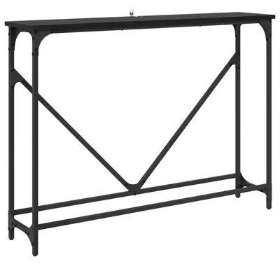 Productafbeelding van Consoletafel Zwart Eiken Look - 102 x 23 x 75 cm