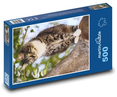Zdjęcie produktu dla Puzzle 500 Kot na drzewie - martinpuzzle
