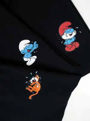 Produktbild von Set aus 3 schwarzen Schlümpfen für Männer Lustige T-Shirts S