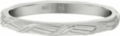 Produktbild von Cai Ring 925 Silber rhodiniert Flechtoptik Stacking 41184891043934