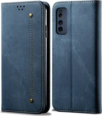 Image de Housse VIVO iQoo Neo 3, LaimTop Denim Cuir Portefeuille Fermeture magnétique Flip Bookstyle Housse de protection avec fonction support pour VIVO iQoo Neo 3 VIVO iQoo Neo 3 Bleu