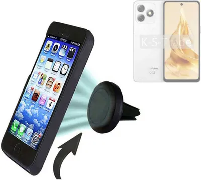 Produktbild von K-S-Trade kompatibel mit Ulefone Note 18 Pro Auto Handy Halterung KFZ Halter Lüftungsgitterhalterung Air Vent mount Smartphone Halter