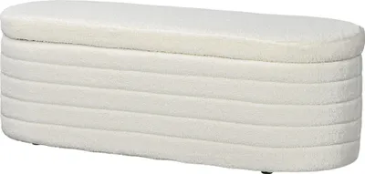 Produktbild von Bettbank, Stauraum, Teddy-Fleece, 116x41x40,5cm, Cremeweiß