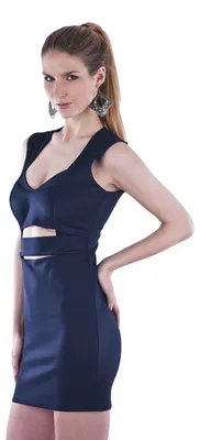 Produktbild von John Zack Dunkelblaues Mini-Kleid aus Stretch M