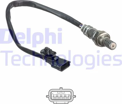 Produktbild von DELPHI Lambdasonde für RENAULT Clio III Schrägheck (BR0/1, CR0/1) Beheizt 400mm ES20522-12B1