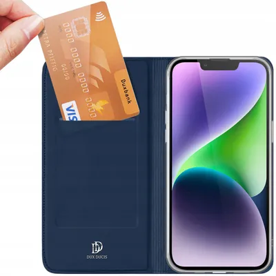 Produktbild von Dux Ducis Skin Pro Klappe Und Geldbörse Etui Für Iphone 15 - Blau