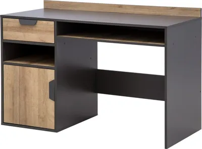 Produktbild von Furniture24 Schreibtisch Nano NA9 Computertisch mit Tür Schublade und Tastaturablage Jugendzimmer