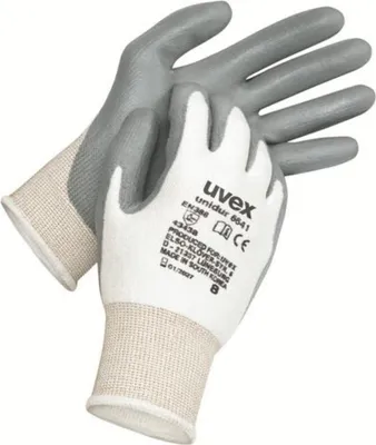 Immagine prodotto di guanto di sicurezza uvex unidur 6641 bianco, grigio taglia 8