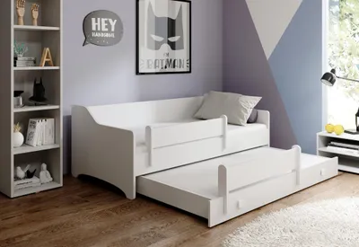 Obrázek produktu pro Dětská postel s přistýlkou a matracemi 80x160 GESRIS 2 - bílá