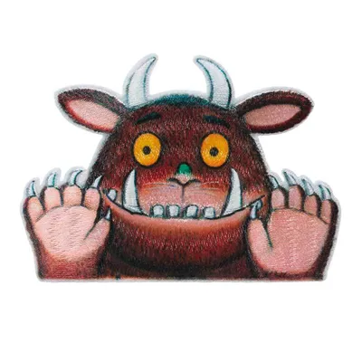 Produktbild von Grüffelo Kopf - Aufnäher, Bügelbild, Aufbügler, Applikationen, Patches, Flicken, zum aufbügeln, Größe: 5,5 x 7,7 cm