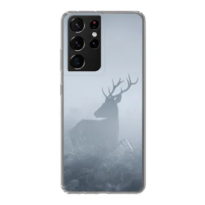 Produktbild von MuchoWow® Handyhülle Schutzhülle Hülle für Samsung Galaxy S21 Ultra Hirsche - Nebel - Wald Silikon Softcase Handy Hülle - Mobiltelefon