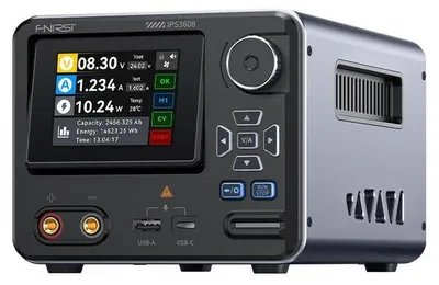 Produktbild von FNIRSI IPS3608 Intelligentes Labornetzteil, USB-C, 0-36V, 0-8A, USB-A, USB-C, 2,8 Display
