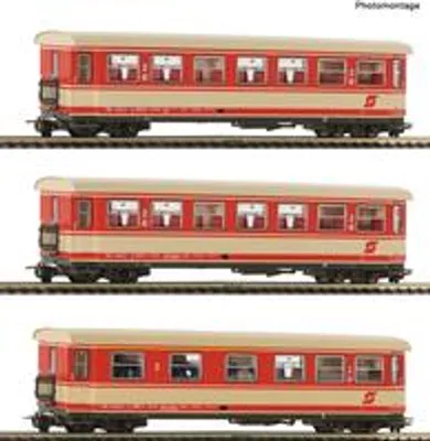 Produktbild von Roco 6240004 H0e 3er-Set Personenwagen derÖBB