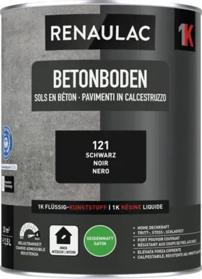 Produktbild von RENAULAC Beton Bodenfarbe schwarz 2,5 l