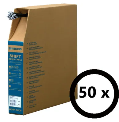 Produktbild von Shimano Schaltinnenzüge Box OPTISLICK Ø 1,2 mm x 2100 mm VE 50 St. silber