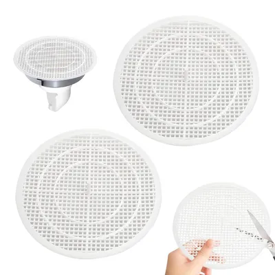 Produktbild von Haarsieb Duschsieb Abflusssieb - 12 cm - 2 Stück - Weiß - Für Dusche, Badewanne und Waschbecken