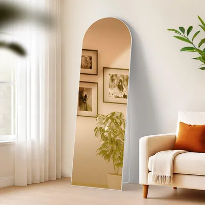 Immagine prodotto di Specchio Spiegel Moline – Modello da appoggio o da parete | Colore: Bianco opaco | Dimensioni: 50 x 3 x 160 cm