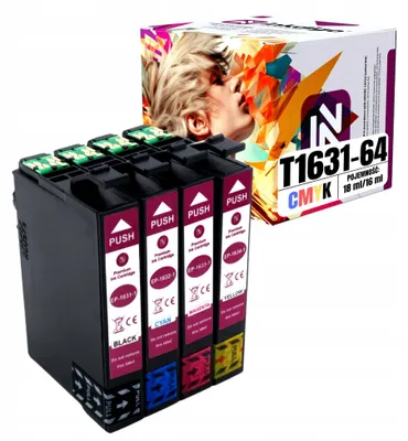Produktbild von Inkdigo Tintenset T1631-T1634 für Epson Stylus SX425, BX925FWD, SX525WD, SX620FW – CMYK, 64 ml,