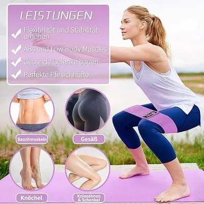 Produktbild von Famanu Fitnessbänder Set mit 3 Widerstandsstufen - Multifunktional
