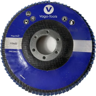 Produktbild von 10 Stück Fächerschleifscheiben Ø115 mm Fächerscheiben Korn 36 - 120 flach Blau 100