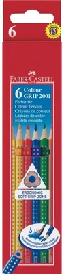 Produktbild von Faber-Castell GRIP, Blau, Braun, Grün, Orange, Rot, Gelb, 6 Stück(e)