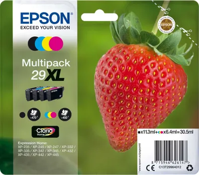 Produktbild von Epson Claria Home Multipack 29XL BK/C/M/Y                  T 2996