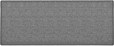 A flat lay image of a gray rug.