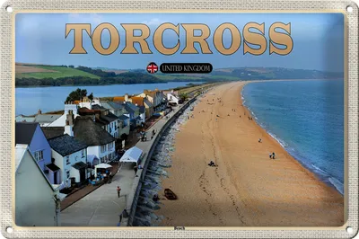 Produktbild von Blechschild Städte Torcross Beach England UK 18x12cm