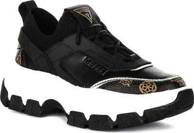 Produktbild von Guess Braydin Neopren-Sneakers in Schwarz Braun für Damen – 7 UK - 40 EU - 9.5 US / Black Brown